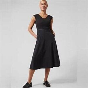 Athleta Ryder Dress in Black Large Petite